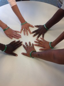 GreenWristband Hands